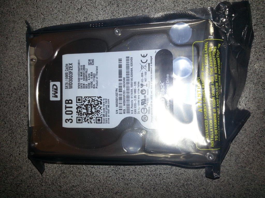 WD BLACK SERIES WD3003FZEX 3TB 7200 RPM 64MB Cache SATA 6.0Gb/s 3.5 Internal Hard Drive