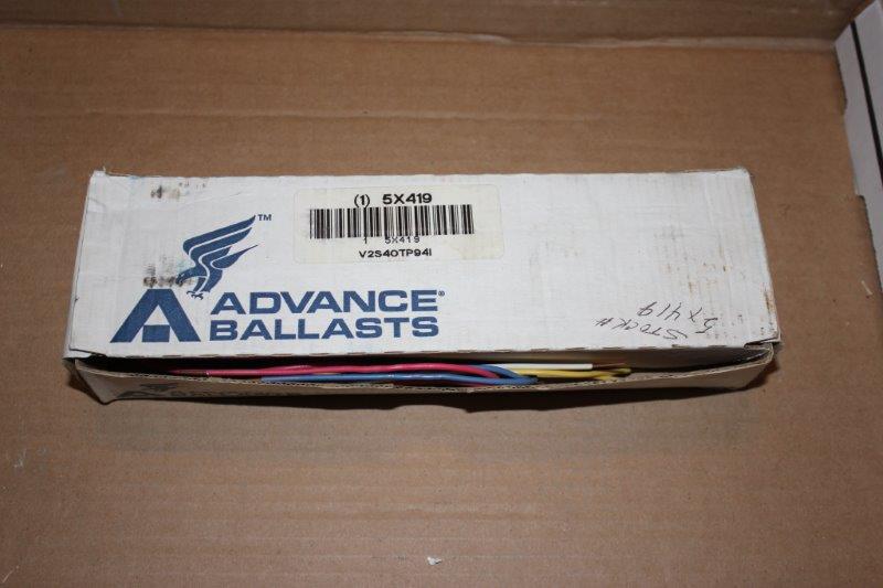 Advance Ballasts rapid start ballast V-2s40-1-TP (NIB)