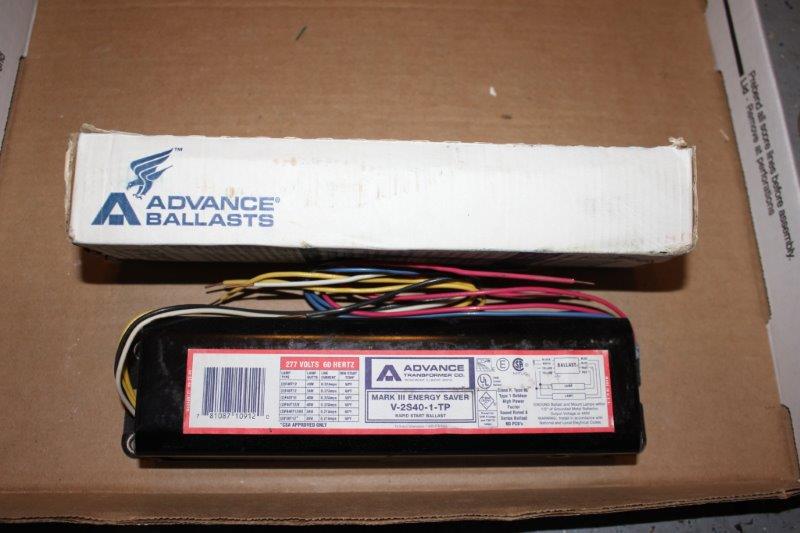 Advance Ballasts rapid start ballast V-2s40-1-TP (NIB)