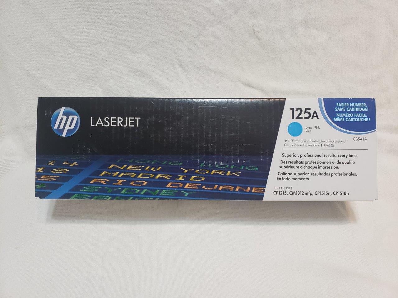 HP 125A Cyan Original LaserJet Toner Cartridge, CB541A Genuine Sealed for CM1312nfi CP1215 CP1518ni printers