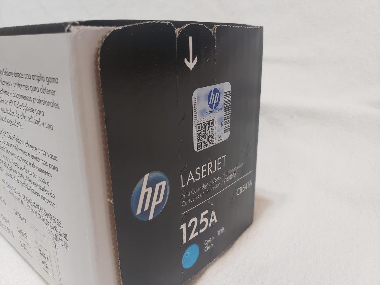 HP 125A Cyan Original LaserJet Toner Cartridge, CB541A Genuine Sealed for CM1312nfi CP1215 CP1518ni printers