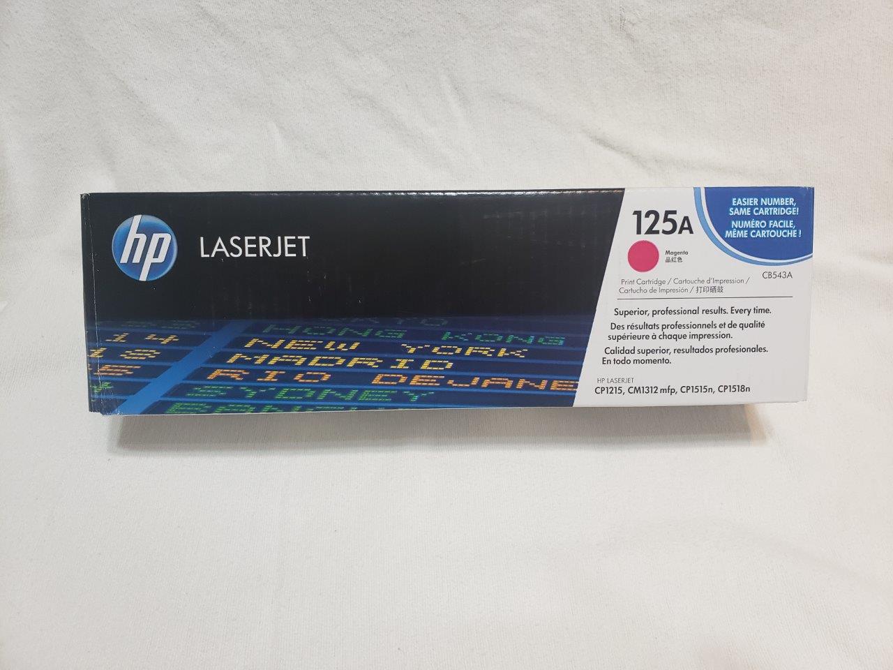 HP 125A Magenta Original LaserJet Toner Cartridge, CB543A  Genuine Sealed for CM1312nfi CP1215 CP1518ni printers