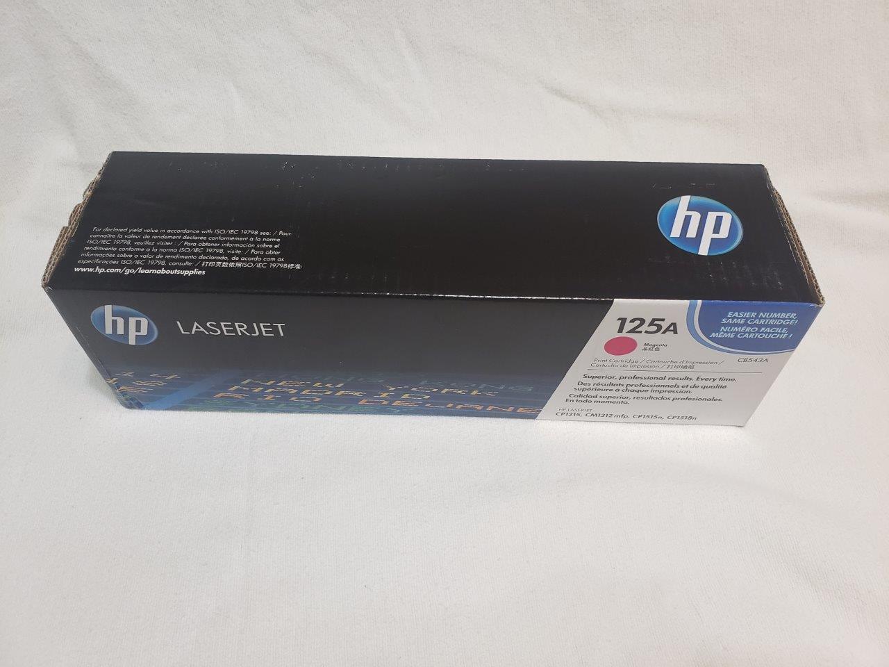 HP 125A Magenta Original LaserJet Toner Cartridge, CB543A  Genuine Sealed for CM1312nfi CP1215 CP1518ni printers