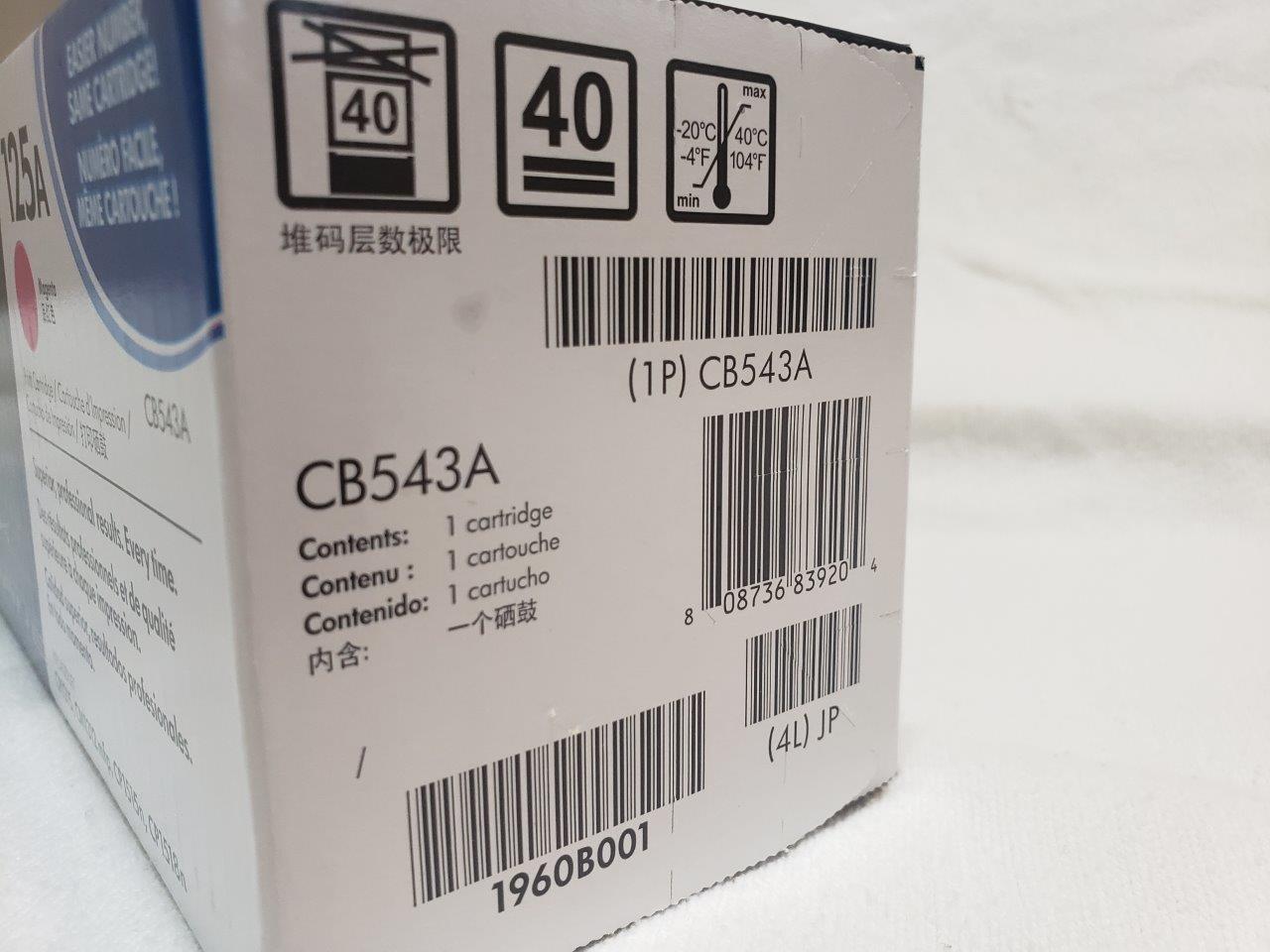 HP 125A Magenta Original LaserJet Toner Cartridge, CB543A  Genuine Sealed for CM1312nfi CP1215 CP1518ni printers