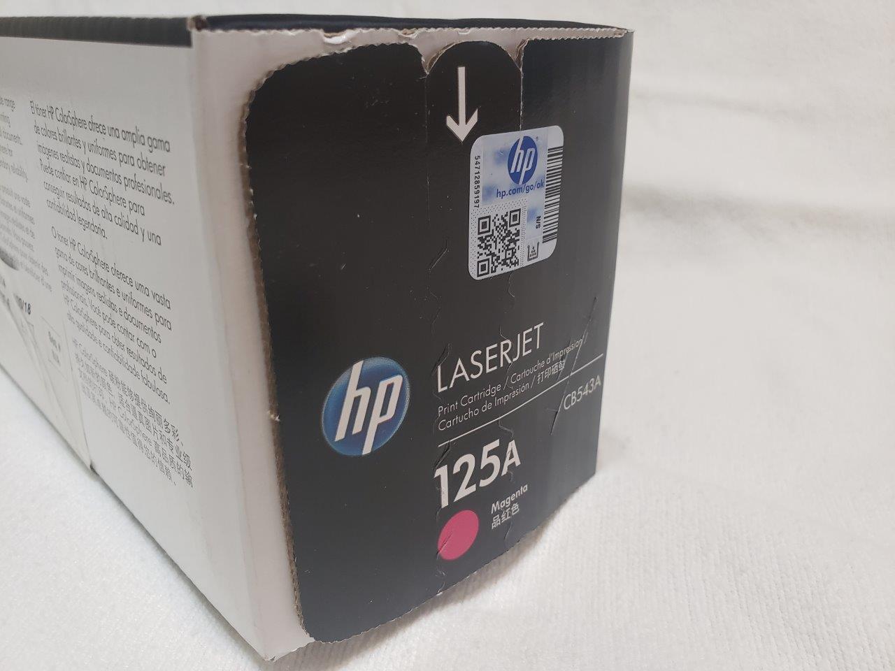 HP 125A Magenta Original LaserJet Toner Cartridge, CB543A  Genuine Sealed for CM1312nfi CP1215 CP1518ni printers