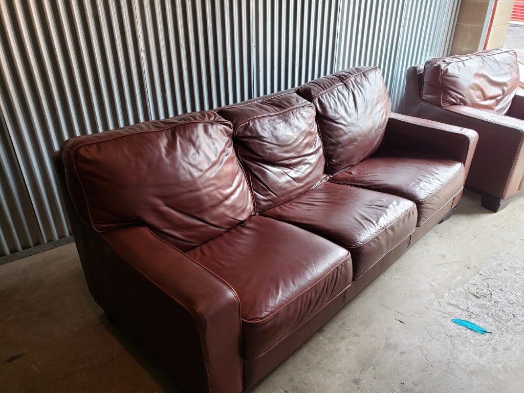Leather 3-Seater Sofa