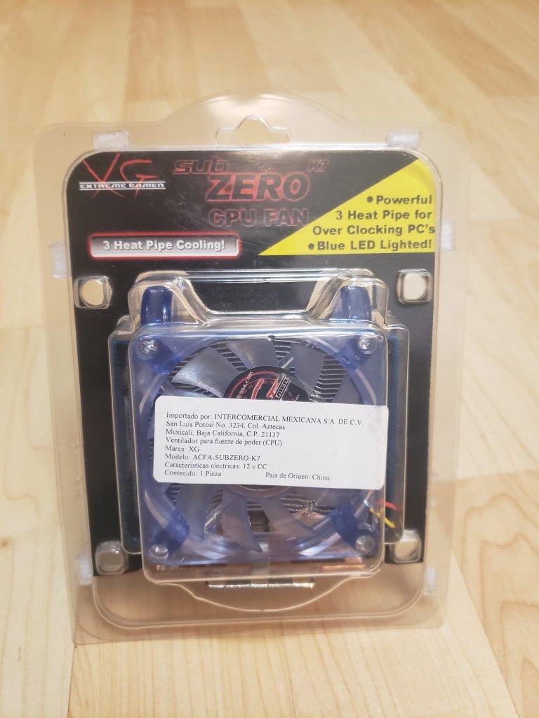 XG Extreme gamer New! Sub Zero K7 CPU FAN, 3 heat pipe cooling! acfa-subzero-k7 Blue LED Lighting