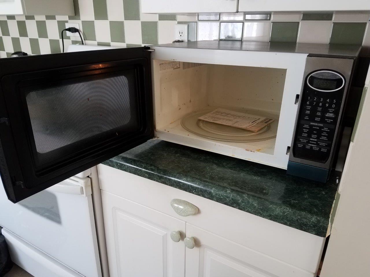 Sharp large spacious stainless steel microwave