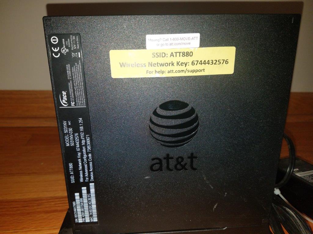 At&T U-verse 4-port Wireless N Router Modem Combo 5031NV