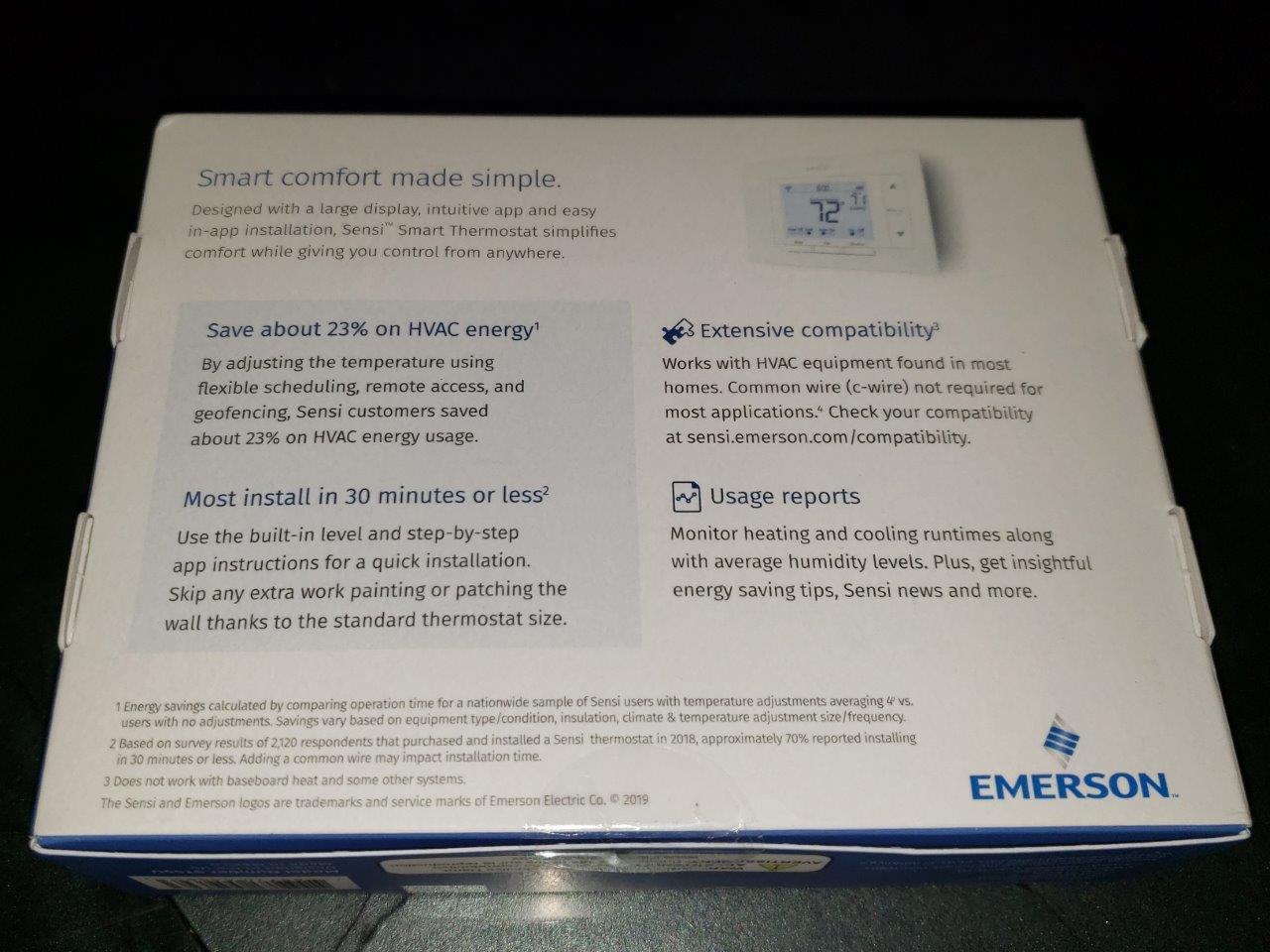 Emerson Sensi Smart Thermostat Model ST55U WIFI Smart Home, New Factory Sealed