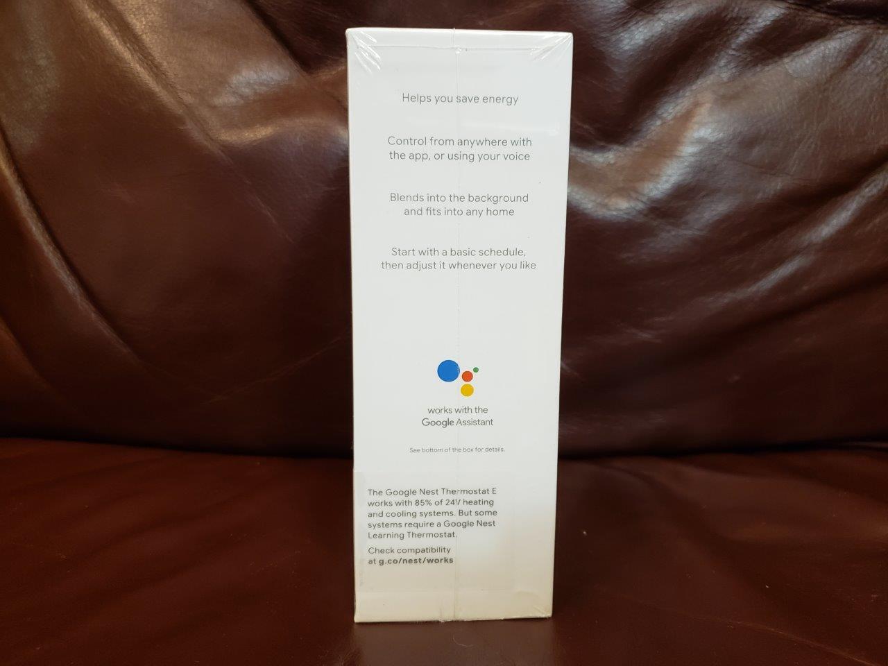 Google Nest Thermostat E in White, WiFi, New Factory Sealed