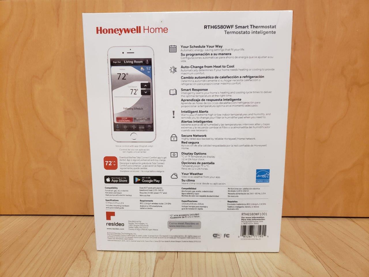 Honeywell Smart Thermostat Model RTH6580WF WIFI Smart Home, New Factory Sealed