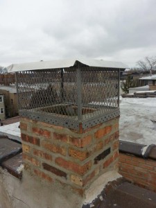 This chimney is supposed to have double liner and a single cap upon completion