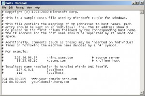 Edit hosts file Add entries in pairs: IP-hostname